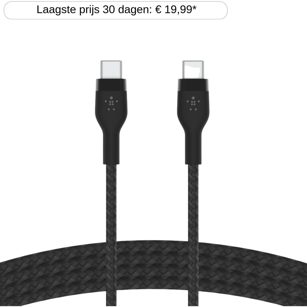 BELKIN BoostCharge USB-C-to-USB-C 2.0 Braided Silicone 1 m Black